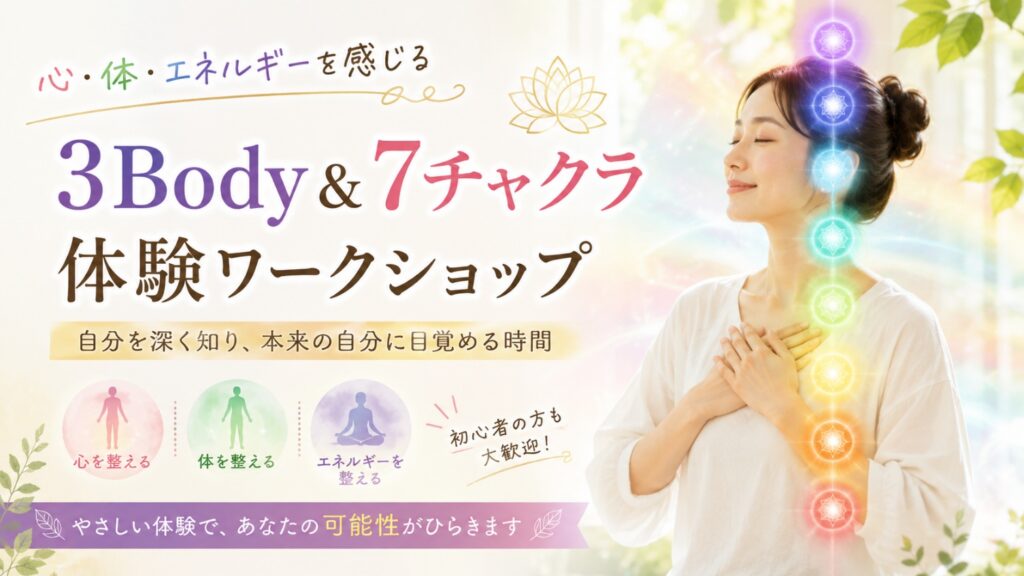 3Body＆7チャクラ体験ワークショップ